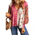 Fashion Floral Print DressShirt For Women