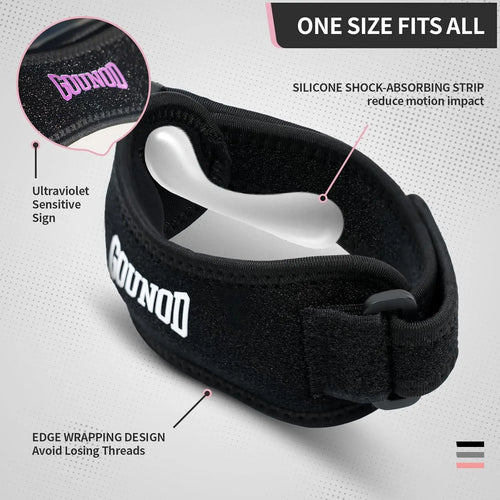 2PC/1Pair GOUNOD Patella Knee Straps Adjustable Knee Straps Running Sports for Pain Relief