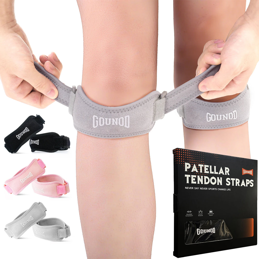 2PC/1Pair GOUNOD Patella Knee Straps Adjustable Knee Straps Running Sports for Pain Relief