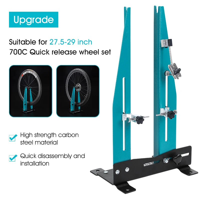 WEST BIKING Bicycle Tuning Table Multi-function Wheel Maintenance Rim Correction Stand Bike Repair Tool For 140-180MM Brake Disc
