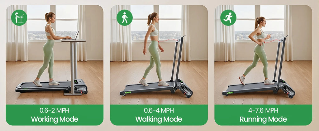 AKLUER Walking Pad Treadmill with Auto Incline, 6 in 1 Under Desk Treadmill, 2.5HP 6-Level Incline for Home with 330LBS Capacity