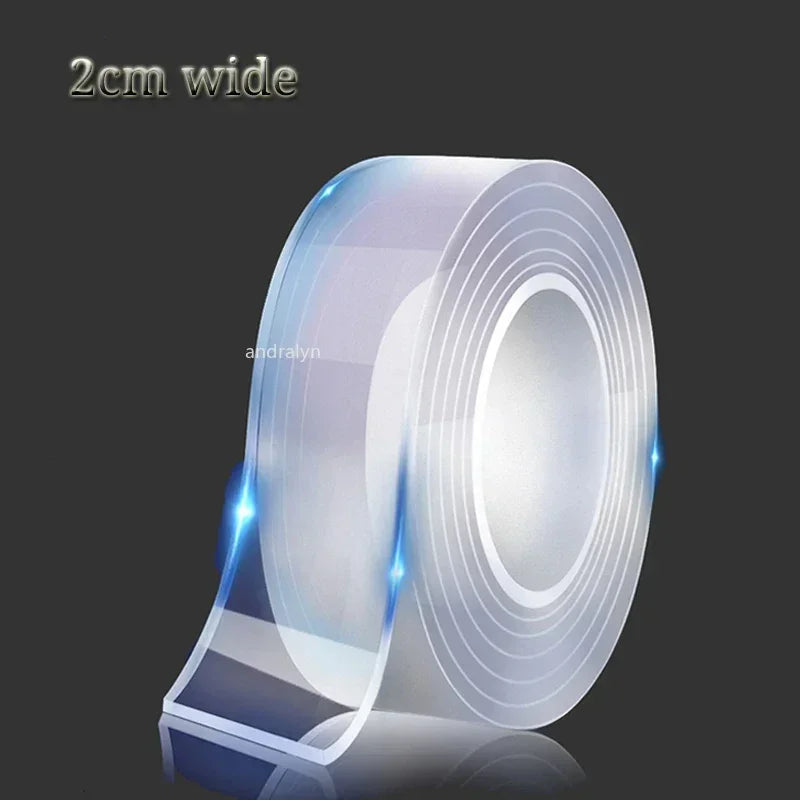 Nano Tape Super Strong Double-Sided Adhesive Tape Transparent Reusable Waterproof Tapes Heat Resistance Bathroom Home Decoration