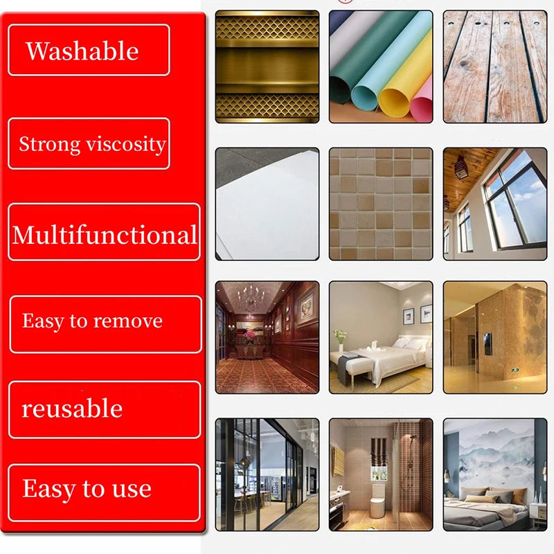 Nano Tape Super Strong Double-Sided Adhesive Tape Transparent Reusable Waterproof Tapes Heat Resistance Bathroom Home Decoration