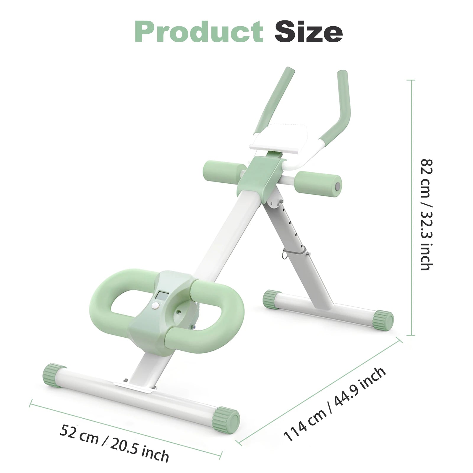 Abdominal Crunch Machine AB Workout Trainers Foldable Full Body Fitness Equipment with Knee & Back Resistance Bands For Home Gym