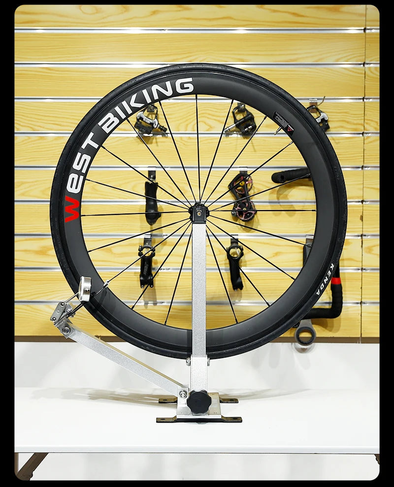 WEST BIKING Bicycle Wheel Truing Stand With Dial Indicator Gauge Tire Adjustment Rims Wheel Set MTB Road BMX Bike Repair Tools