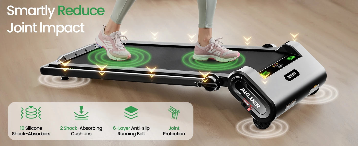 AKLUER Walking Pad Treadmill with Auto Incline, 6 in 1 Under Desk Treadmill, 2.5HP 6-Level Incline for Home with 330LBS Capacity