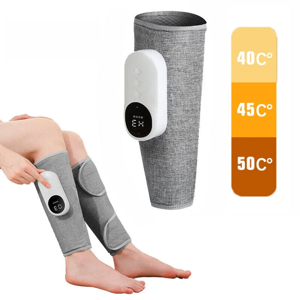 360° Leg Massager 3 Modes Air Compression Heat Calf Massager Adjustable Intensity Relieve Foot Muscle Promote Blood Circulation