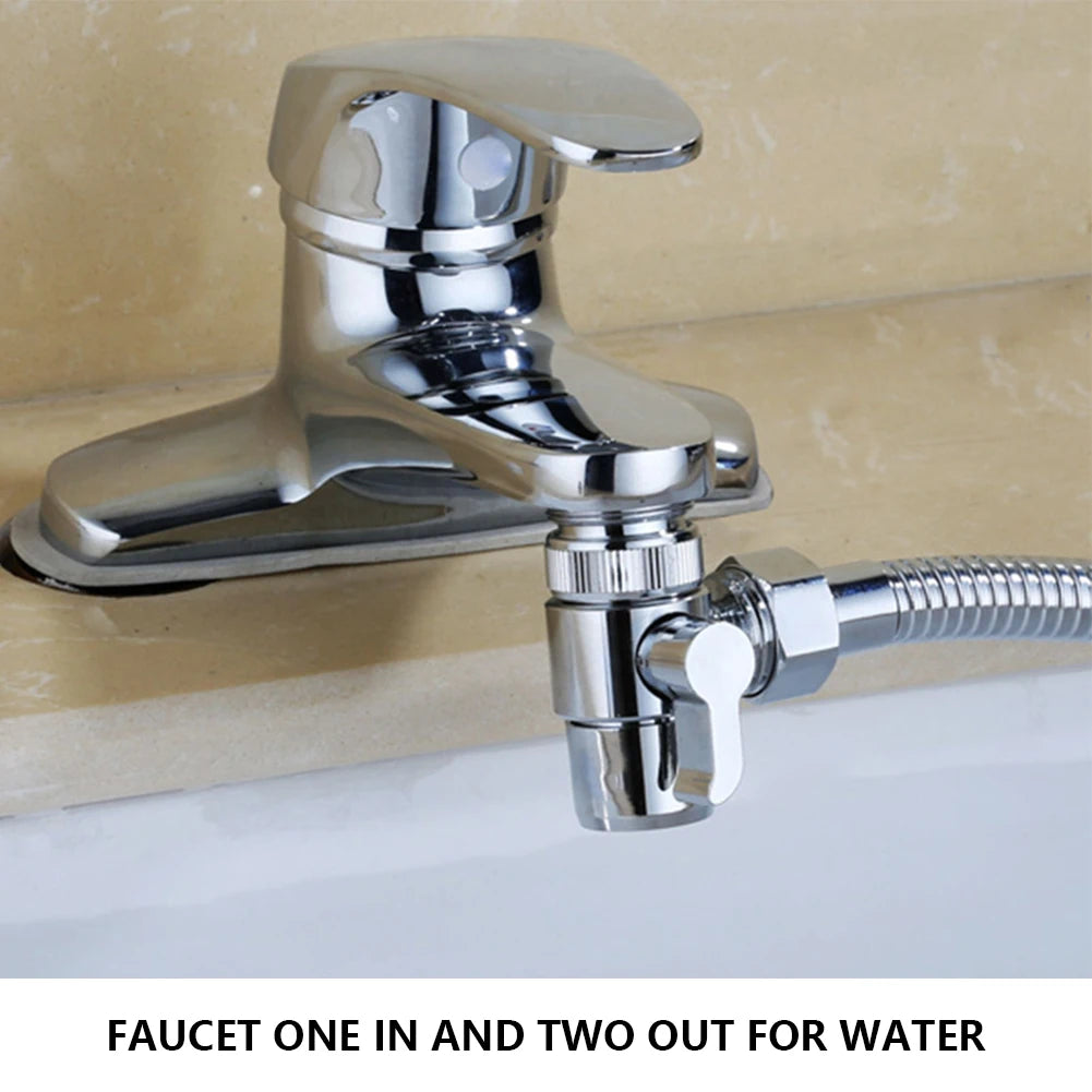 3 Way Switch Faucet Adapter Leak-Proof Faucets Water Separator Easy-to-Install Faucet Splitter Valve for Shower/Sink/Washbasin