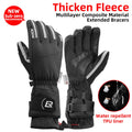 ROCKBROS Winter Gloves Motorcycle Waterproof Fleece Thermal Gloves Snowboard Snowmobile Gloves Men Women Snow Cycling Gloves