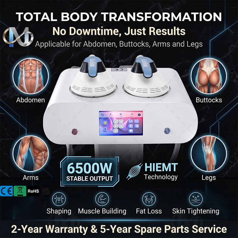 2026 Cutting‑Edge 6500W 200HZ Dual Handles EMS RF Body Sculptor with Intelligent Fat Burning & Skin Tightening Technology