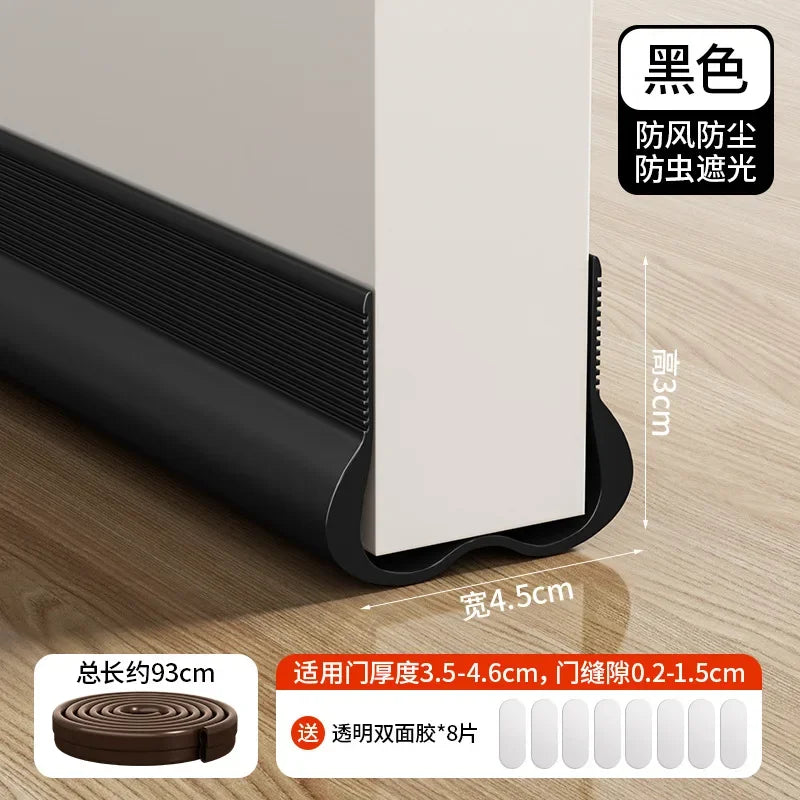 PVC Adjustable Door Bottom Seal Strip Weather Strip Under Door Draft Stopper Thicker Anti-Cold Gap Blocker Sealing Weather Strip