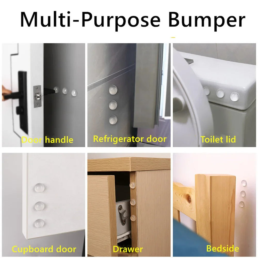 100Pcs Self Adhesive Door Stopper Rubber Damper Buffer Cabinet Bumpers Silicone