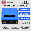 SUMRY 3600w Hybrid Pure Sine Wave Inverter 24v Dual Output 120v on/off Grid Solar Inverter 50/60hz Short-circuit Protection