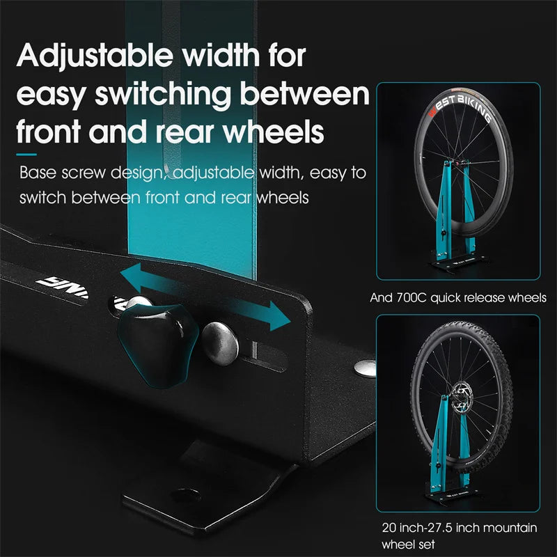 WEST BIKING Bicycle Tuning Table Multi-function Wheel Maintenance Rim Correction Stand Bike Repair Tool For 140-180MM Brake Disc