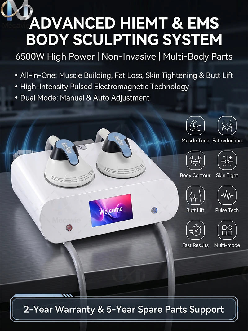 2026 Cutting‑Edge 6500W 200HZ Dual Handles EMS RF Body Sculptor with Intelligent Fat Burning & Skin Tightening Technology
