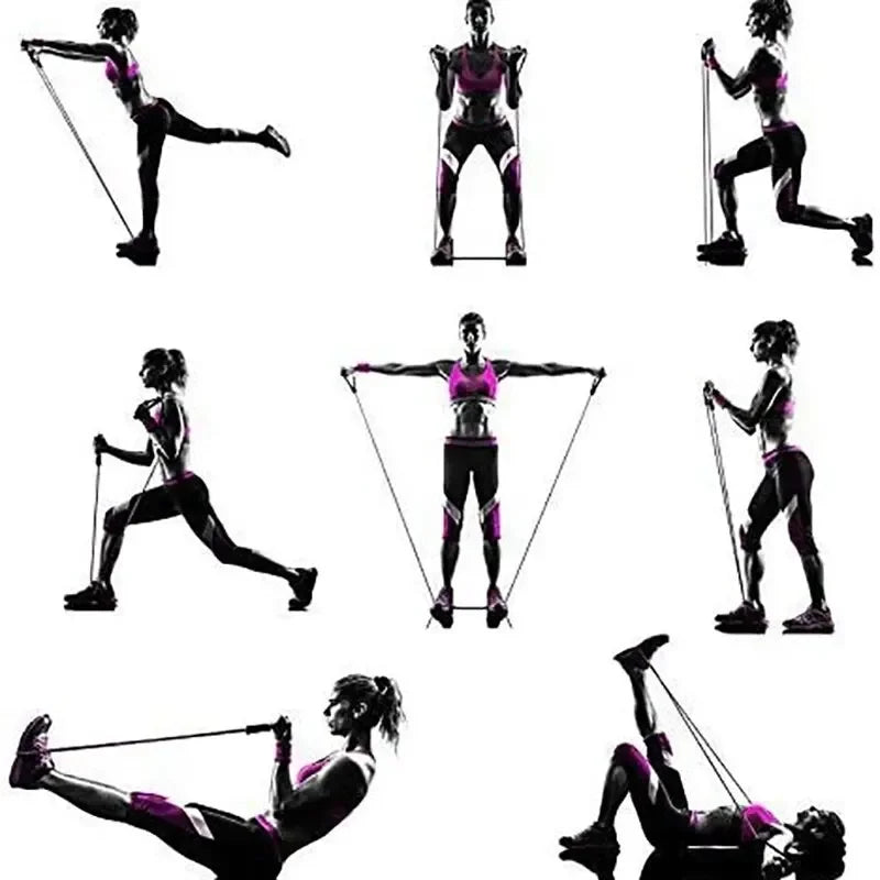 Resistance Bands With Handles, Home Workout Bands for Men Women, Exercise Strength Training Equipment with Handle for Fitness Gym
