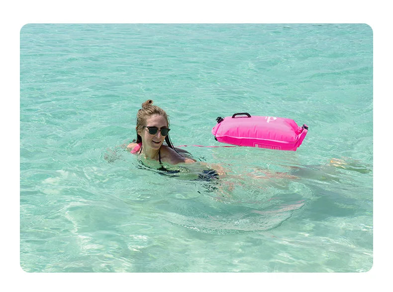 Naturehike Swimming Buoy Storage Dry Bag Adjustable Belt Flotation Bag 3 Layers Inflatable Waterproof Bag Swim Drifting Float