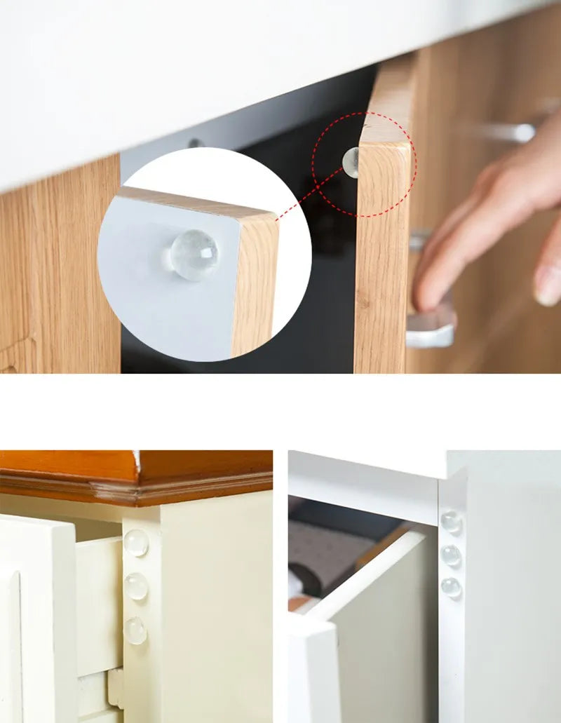 100Pcs Self Adhesive Door Stopper Rubber Damper Buffer Cabinet Bumpers Silicone