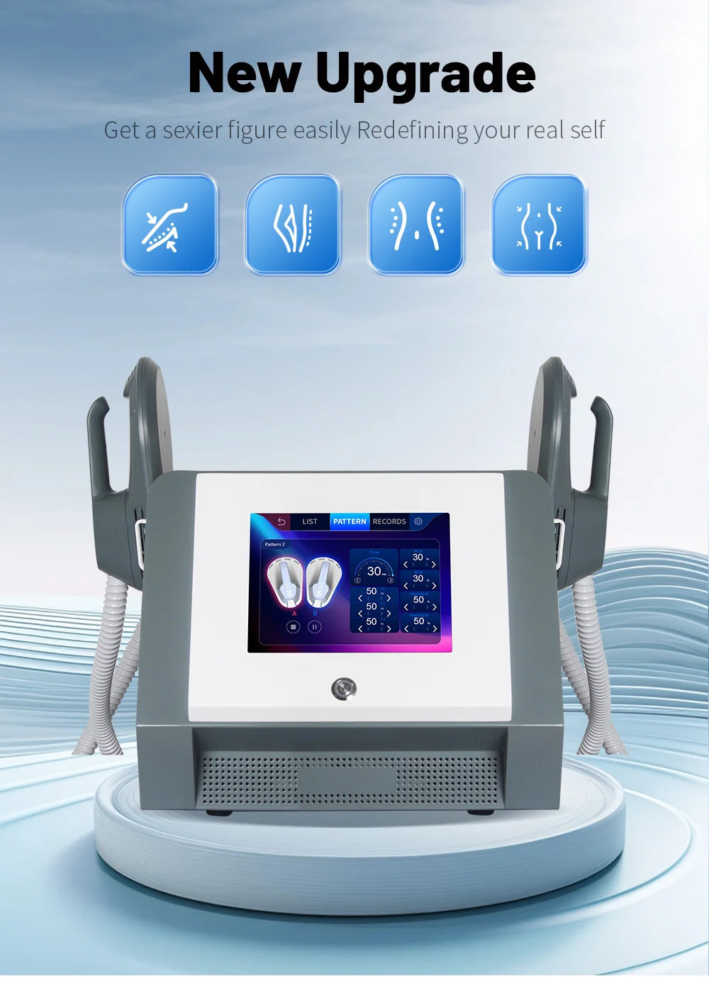 Myoslim Sculpt Machine 15Tesla 6500W EMS RF Body Sculpting Fat Burning Muscle Stimulation Slimming Machine
