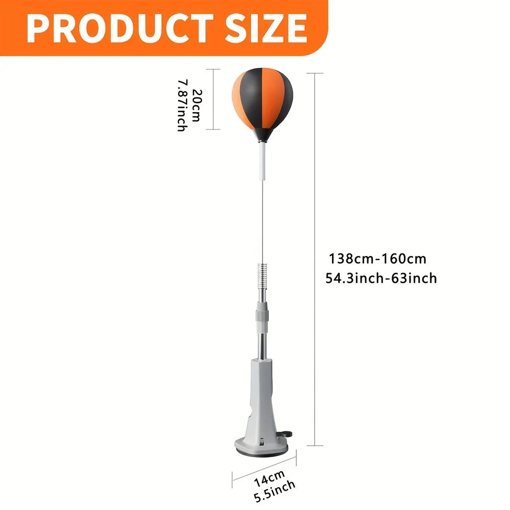 Indoor Boxing Reaction Punching Ball with Strong Suction Cup, Adjustable Speed Training Ball for Adults & Youth,All-Terrain Base