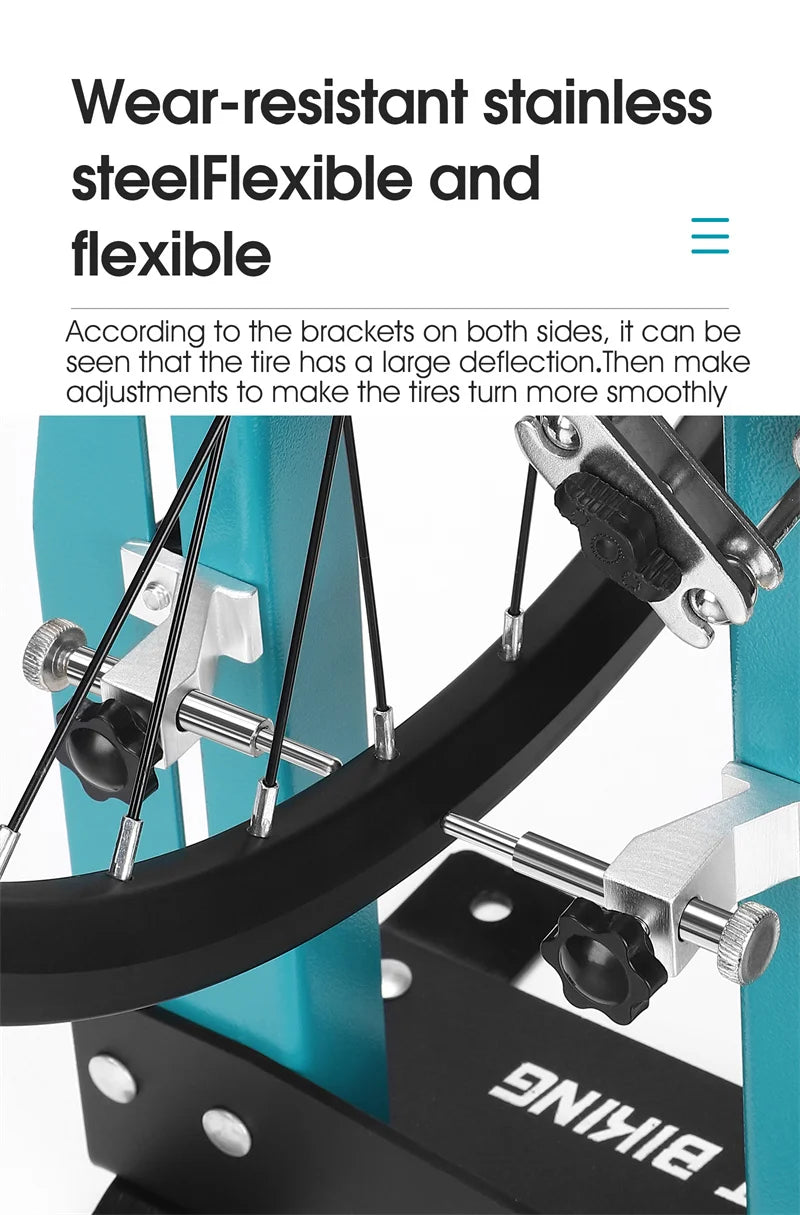 WEST BIKING Bicycle Tuning Table Multi-function Wheel Maintenance Rim Correction Stand Bike Repair Tool For 140-180MM Brake Disc
