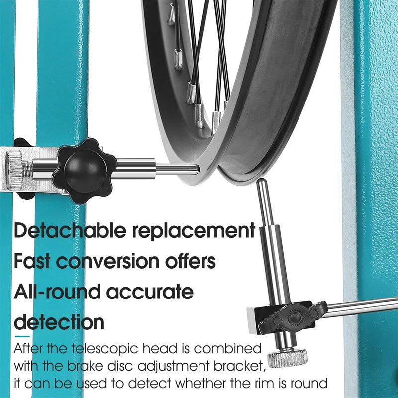 WEST BIKING Bicycle Tuning Table Multi-function Wheel Maintenance Rim Correction Stand Bike Repair Tool For 140-180MM Brake Disc