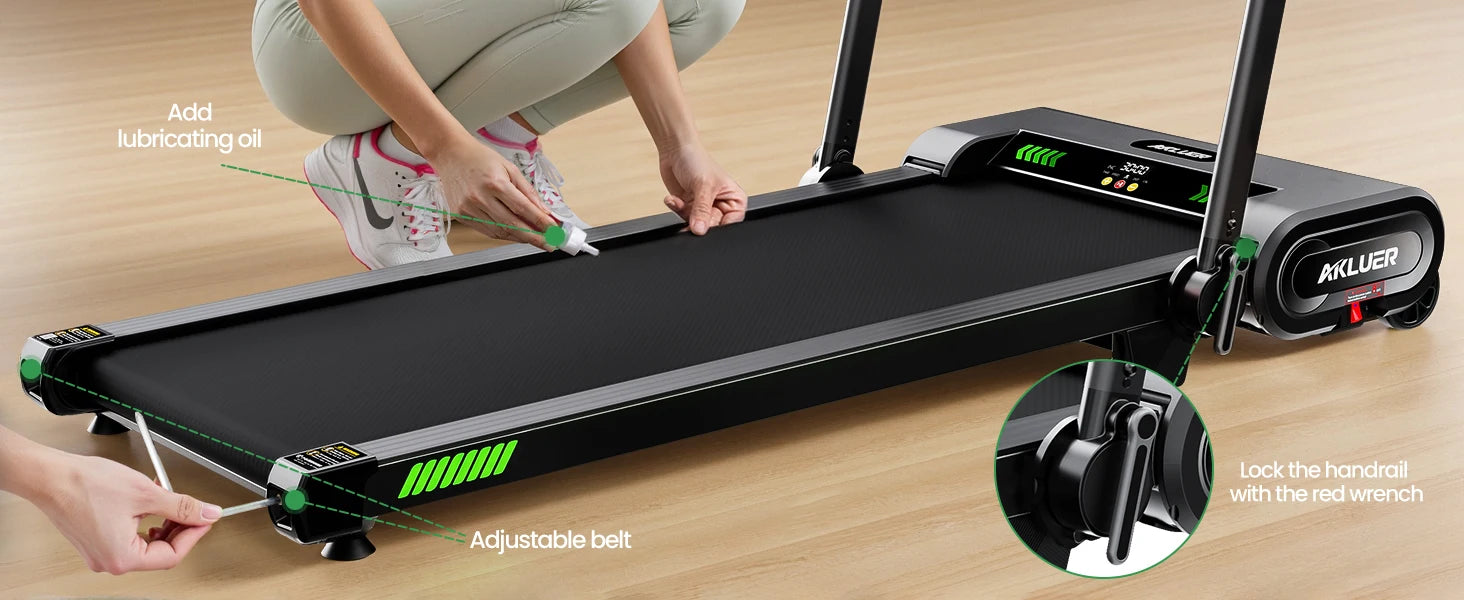 AKLUER Walking Pad Treadmill with Auto Incline, 6 in 1 Under Desk Treadmill, 2.5HP 6-Level Incline for Home with 330LBS Capacity