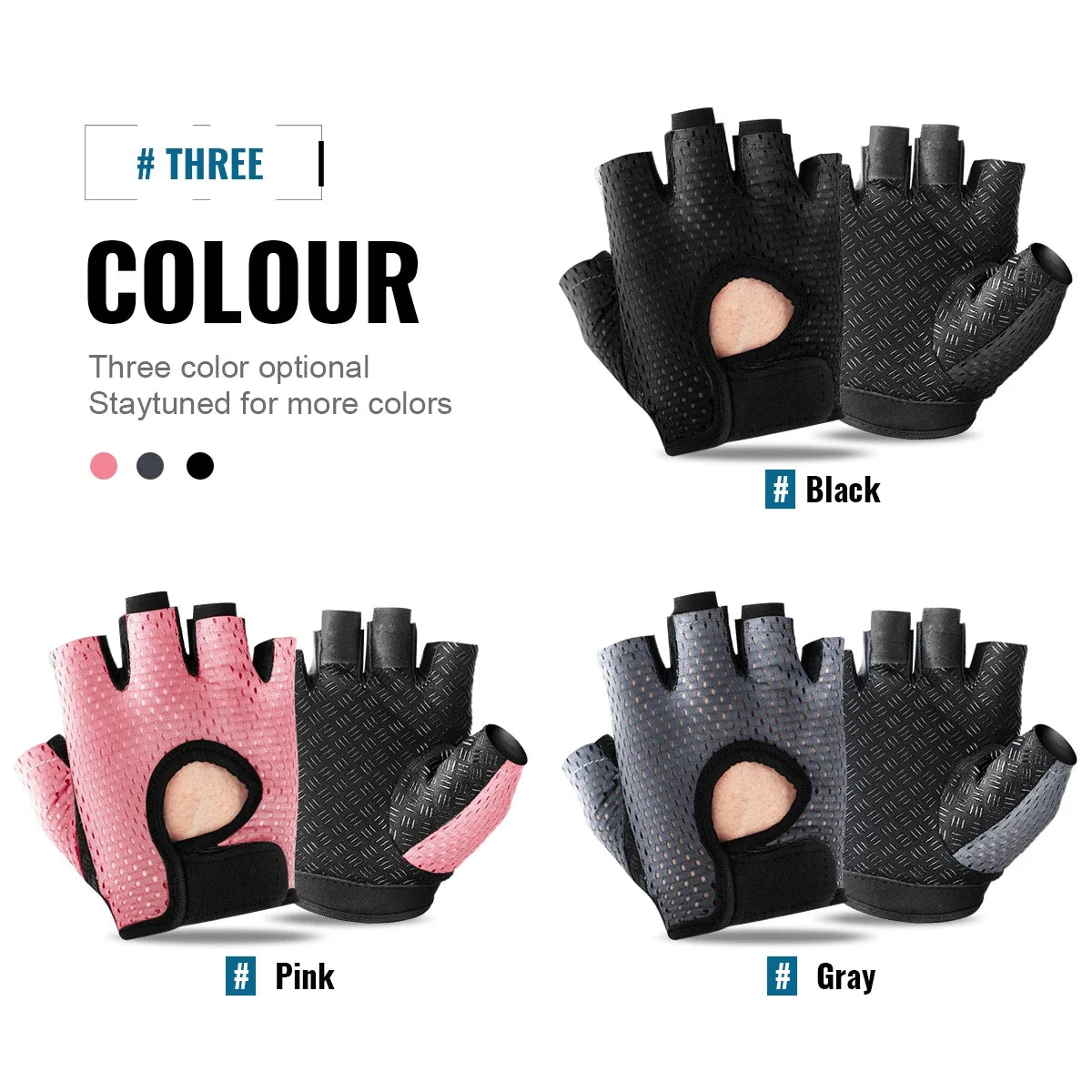 Sport Gloves Breathable Anti-Slip Cycling Fingerless Gloves Gym Training Fitness Ice Silk Gloves Men Women Weightlifting Gloves