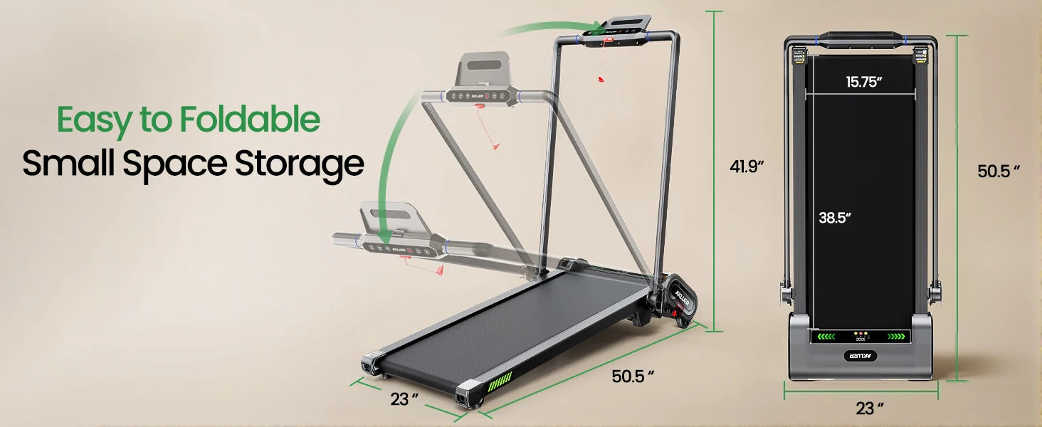 AKLUER Walking Pad Treadmill with Auto Incline, 6 in 1 Under Desk Treadmill, 2.5HP 6-Level Incline for Home with 330LBS Capacity