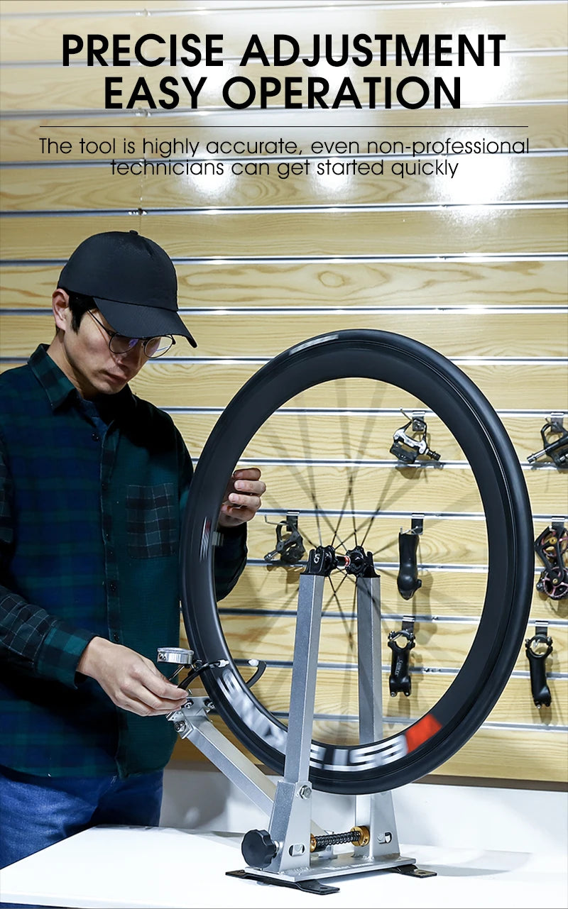 WEST BIKING Bicycle Wheel Truing Stand With Dial Indicator Gauge Tire Adjustment Rims Wheel Set MTB Road BMX Bike Repair Tools