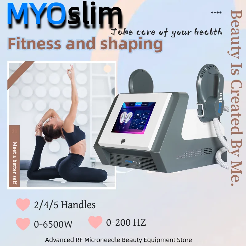 Myoslim Sculpt Machine 15Tesla 6500W EMS RF Body Sculpting Fat Burning Muscle Stimulation Slimming Machine