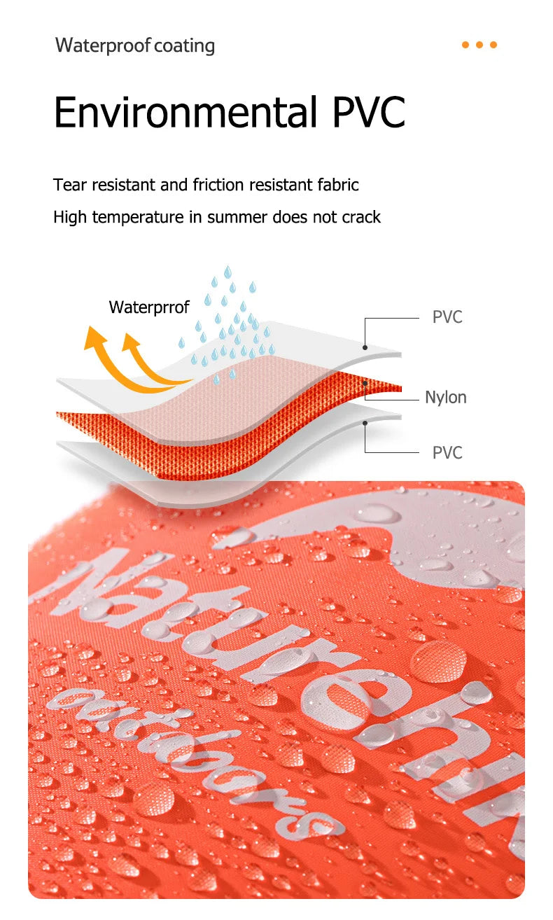 Naturehike Swimming Buoy Storage Dry Bag Adjustable Belt Flotation Bag 3 Layers Inflatable Waterproof Bag Swim Drifting Float