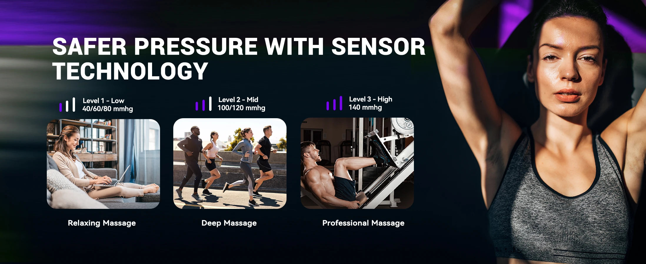 Leg Compression Massager for Circulation and Pain Relief,Air Compression Boots for Fast Recovery, 6 Mode,6 Intensity
