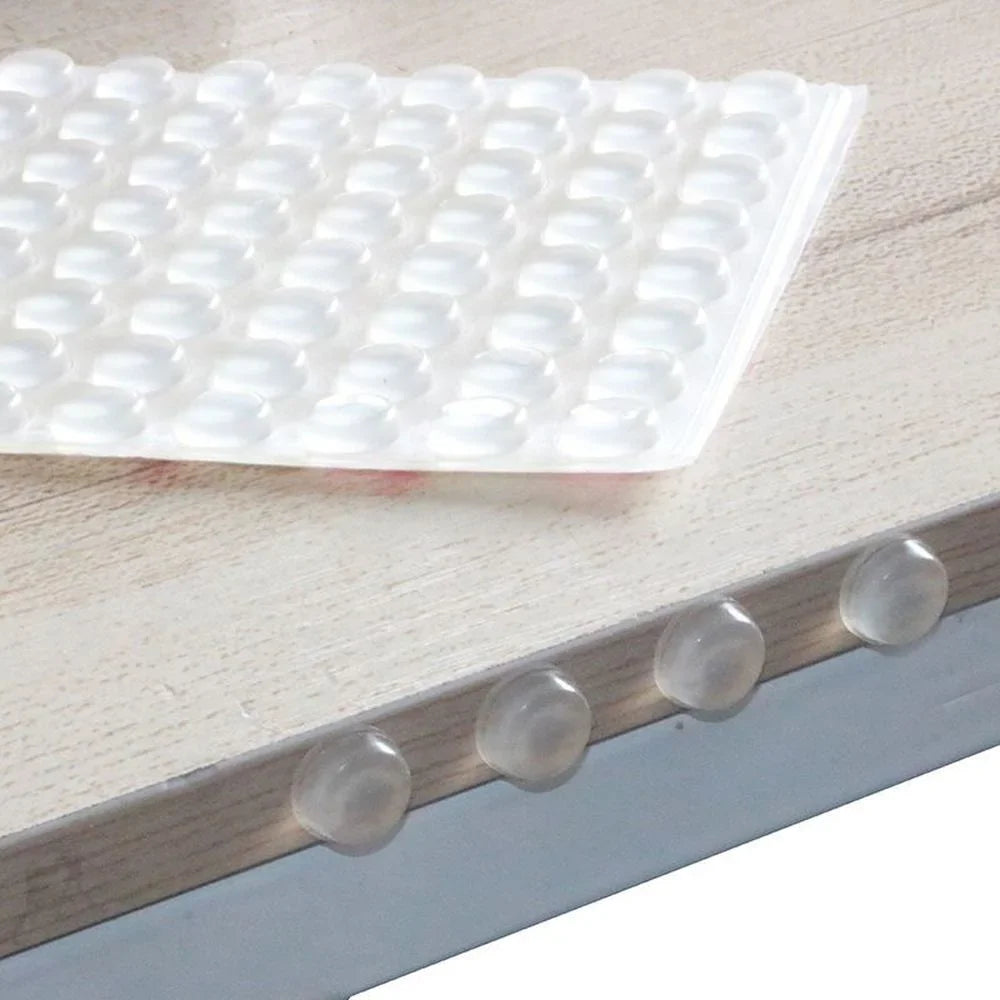 100Pcs Self Adhesive Door Stopper Rubber Damper Buffer Cabinet Bumpers Silicone