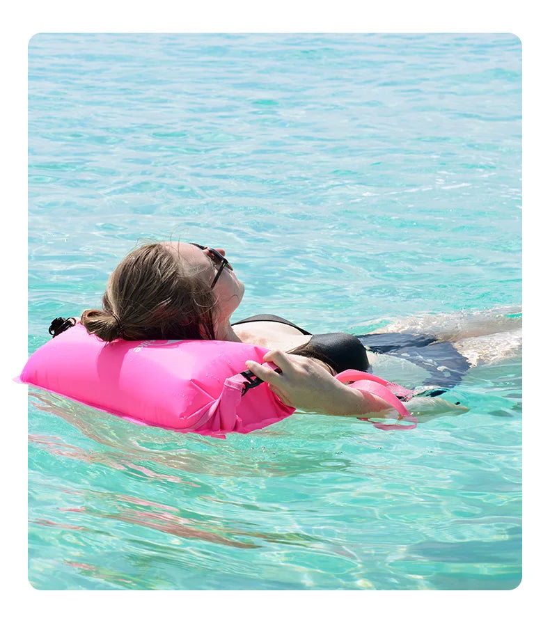 Naturehike Swimming Buoy Storage Dry Bag Adjustable Belt Flotation Bag 3 Layers Inflatable Waterproof Bag Swim Drifting Float