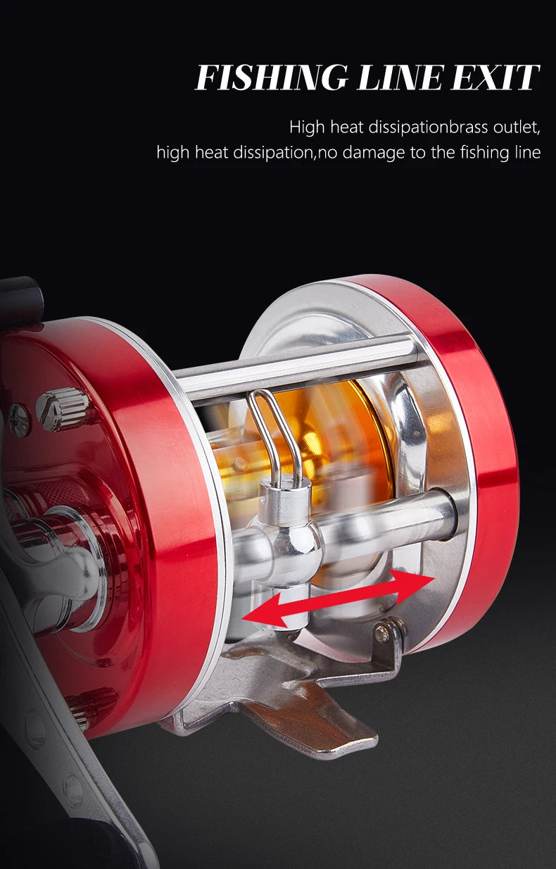 BILLINGS Trolling Drum Fishing Reels 20LB Max Drag  6+1BB 4.2:1/5.2:1 Gear Ratio CNC Aluminum Spool Smooth Right Hand Baitcaster Reel for Freshwater Saltwater