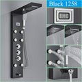 Thermostatic Shower Panel Digital Display Bathroom Shower Faucet Waterfall Rain SPA Massage Jet Column Mixer Tap with Handshower