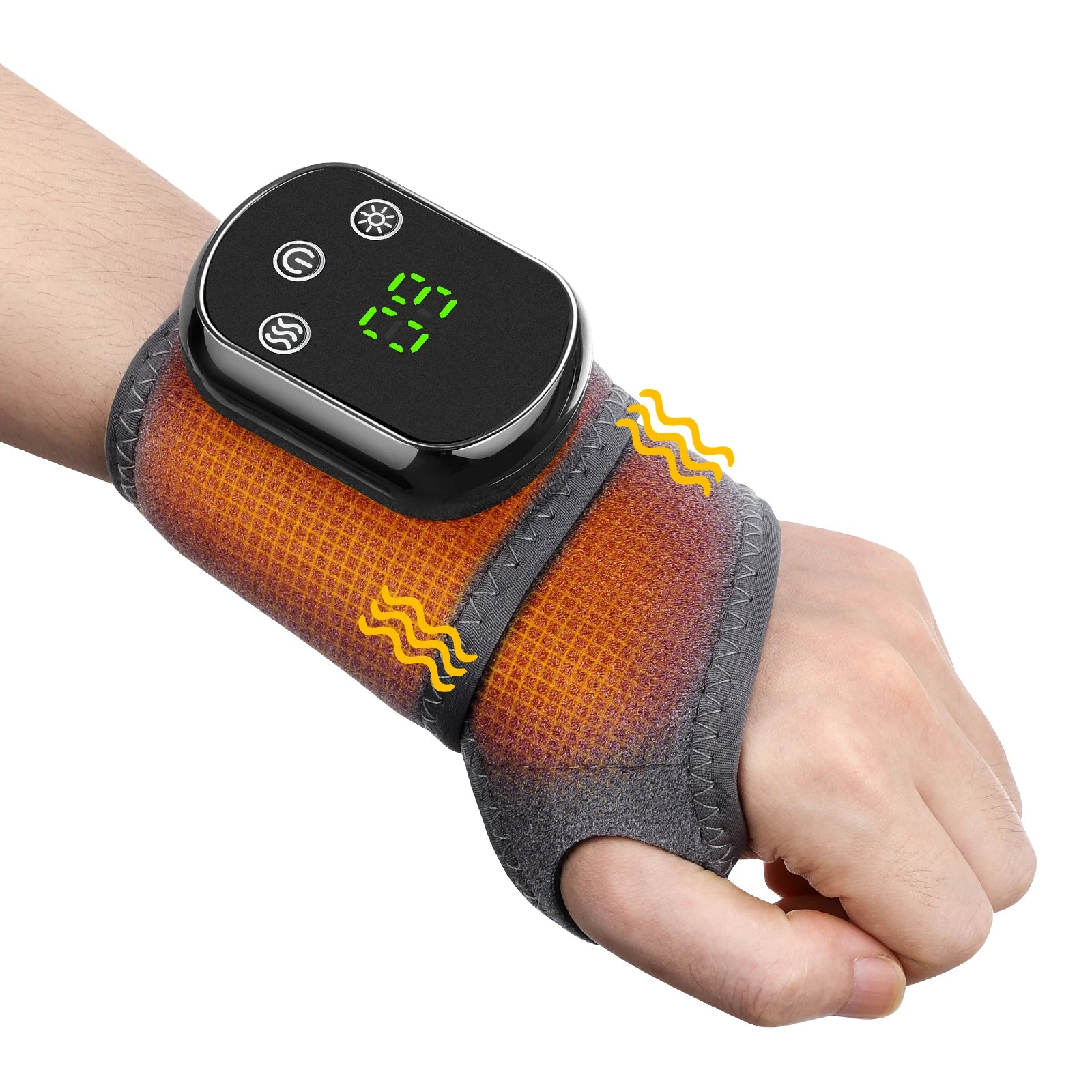 Cordless Wrist Hand Heated Massager Vibration Electric Hand Wrap Band Joint Wrist Support Brace Pain Relief Belt