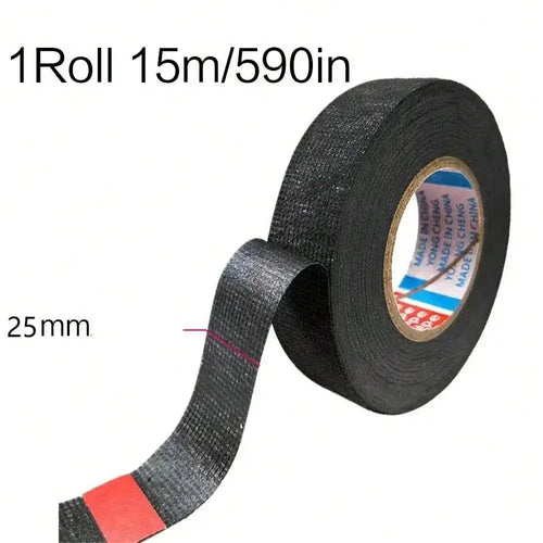 2Roll Black High-Temperature Flame Retardant Electrical Tape - Waterproof Insulation For Automotive Wiring & Circuit Repair, Industrial Grade Adhesive, Tear-Resistant, Halogen-Free, Up To 176°C Heat Resistance