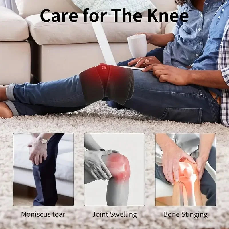 Electric Knee Heating Pad Heated Knee Brace Support for Arthritis Joint Old Cold Leg Knee Warmer