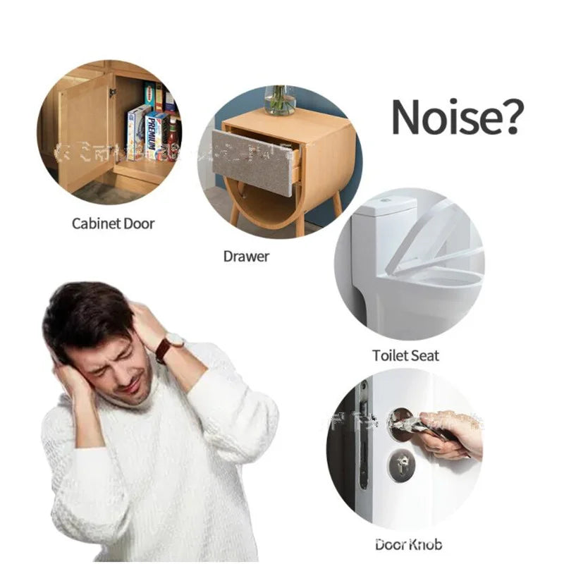 100Pcs Self Adhesive Door Stopper Rubber Damper Buffer Cabinet Bumpers Silicone