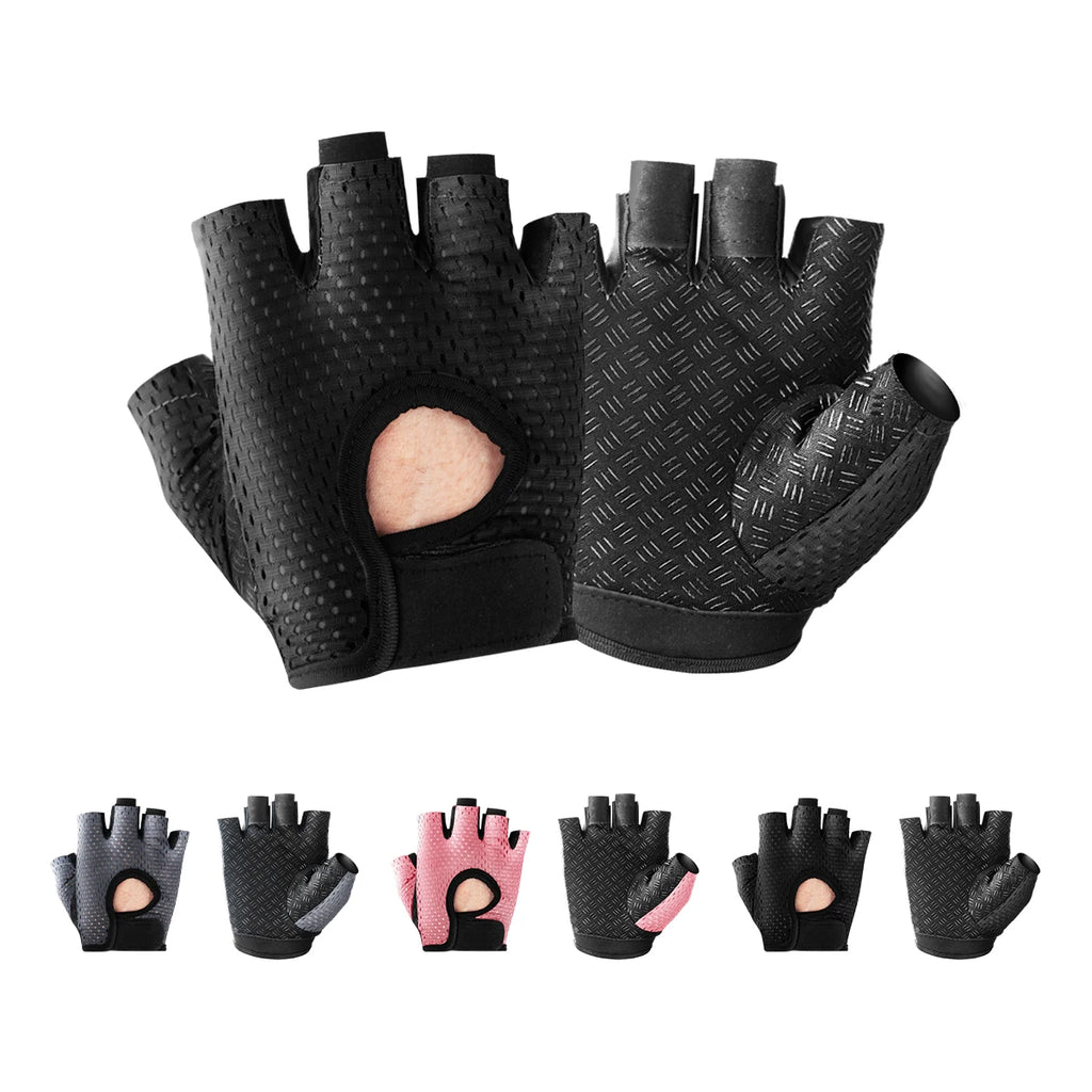 Sport Gloves Breathable Anti-Slip Cycling Fingerless Gloves Gym Training Fitness Ice Silk Gloves Men Women Weightlifting Gloves