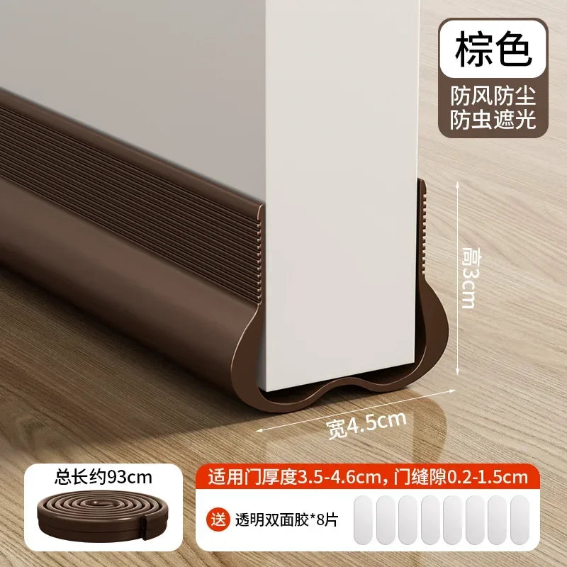 PVC Adjustable Door Bottom Seal Strip Weather Strip Under Door Draft Stopper Thicker Anti-Cold Gap Blocker Sealing Weather Strip