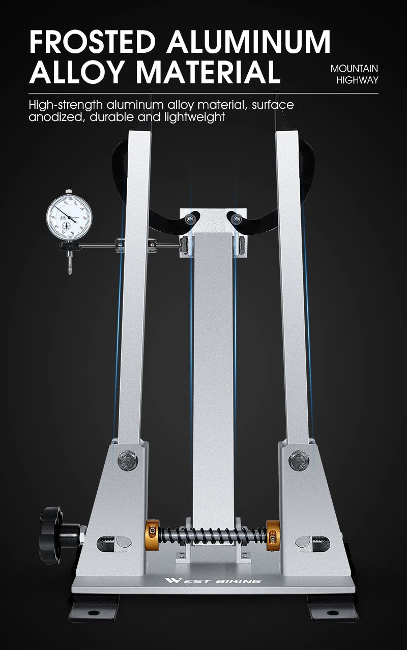 WEST BIKING Bicycle Wheel Truing Stand With Dial Indicator Gauge Tire Adjustment Rims Wheel Set MTB Road BMX Bike Repair Tools