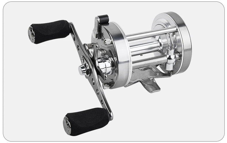 BILLINGS Trolling Drum Fishing Reels 20LB Max Drag  6+1BB 4.2:1/5.2:1 Gear Ratio CNC Aluminum Spool Smooth Right Hand Baitcaster Reel for Freshwater Saltwater