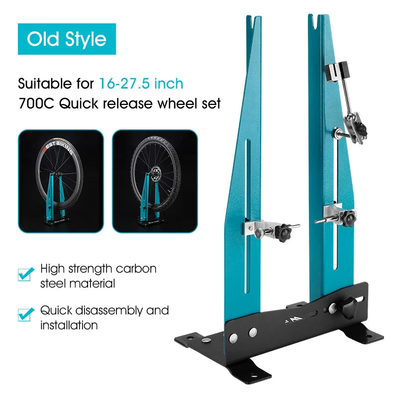 WEST BIKING Bicycle Tuning Table Multi-function Wheel Maintenance Rim Correction Stand Bike Repair Tool For 140-180MM Brake Disc