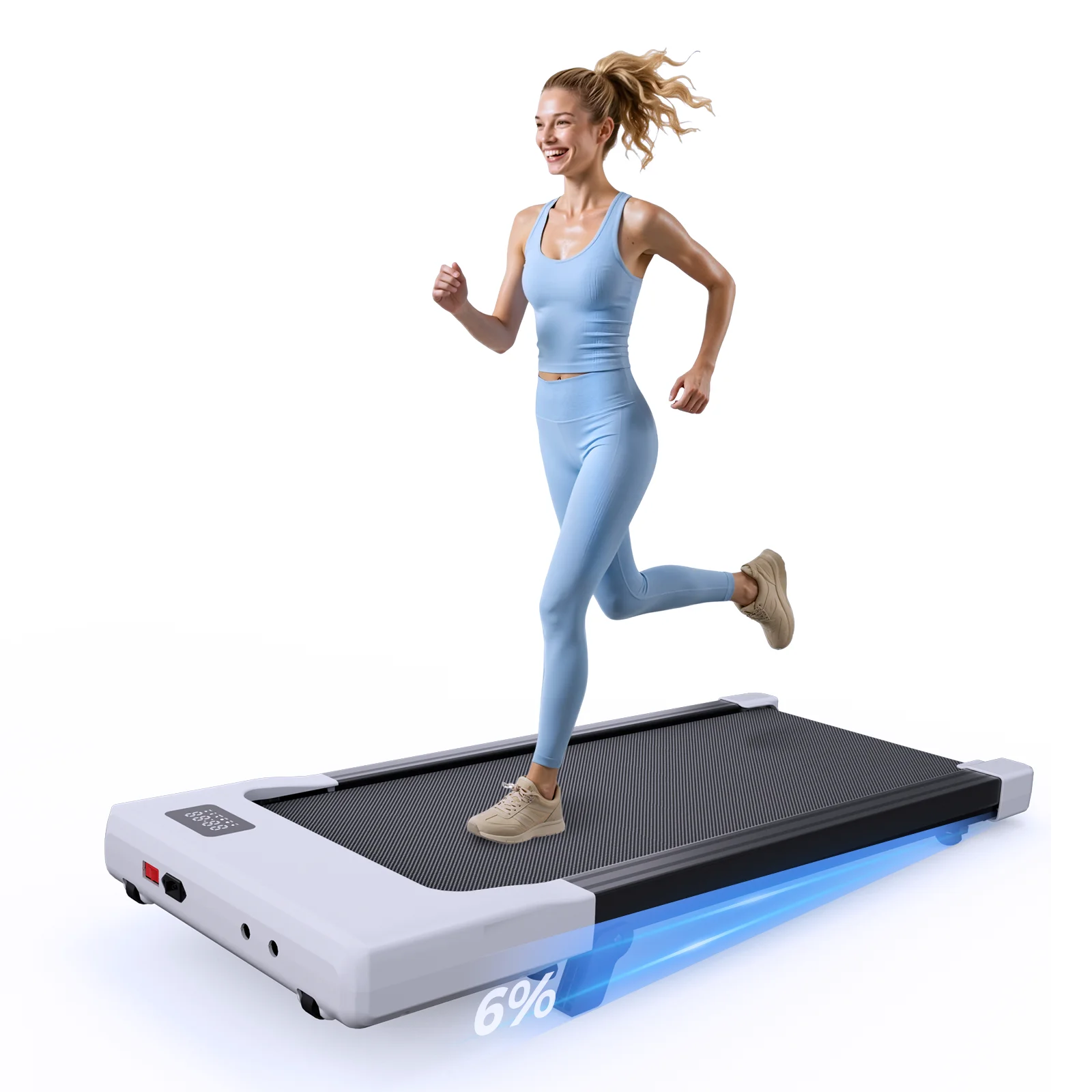 Treadmills 39.37inch Running Belt 2in1 Under Desk for Home Office Treadmill Walkingpad 2.5HP Romote Control 5MPH Exerice Machine