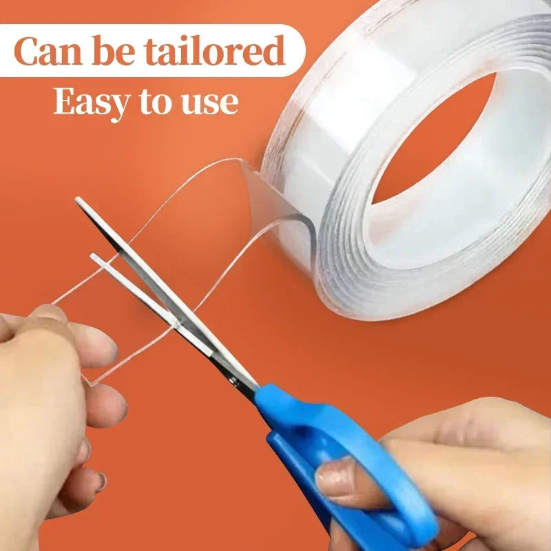 Nano Tape Super Strong Double-Sided Adhesive Tape Transparent Reusable Waterproof Tapes Heat Resistance Bathroom Home Decoration