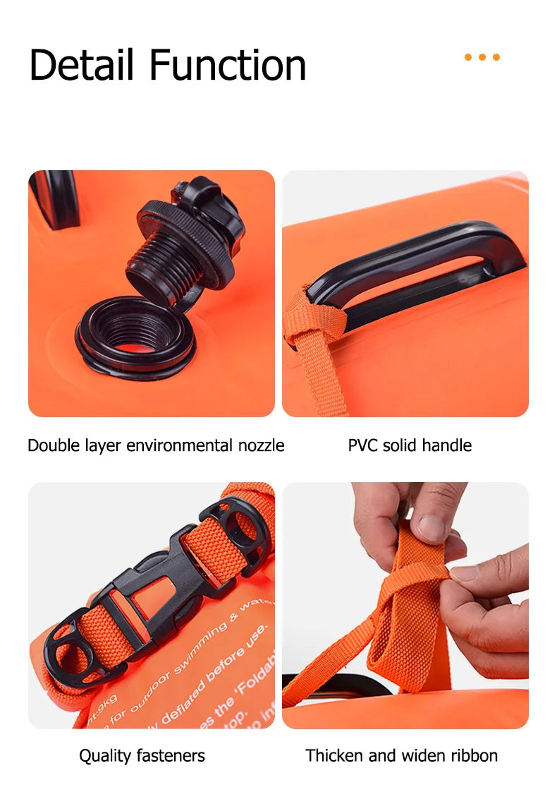 Naturehike Swimming Buoy Storage Dry Bag Adjustable Belt Flotation Bag 3 Layers Inflatable Waterproof Bag Swim Drifting Float