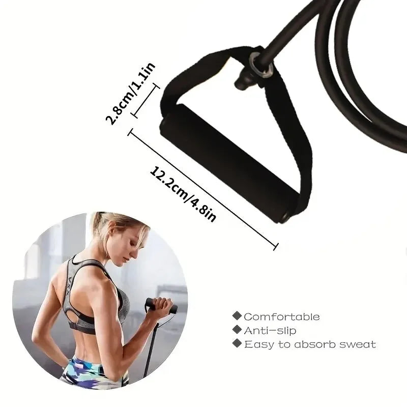 Resistance Bands With Handles, Home Workout Bands for Men Women, Exercise Strength Training Equipment with Handle for Fitness Gym